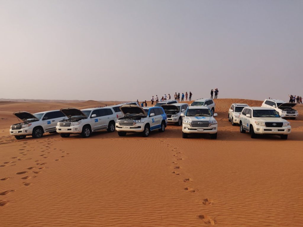 Photo of White Cars on a Desert